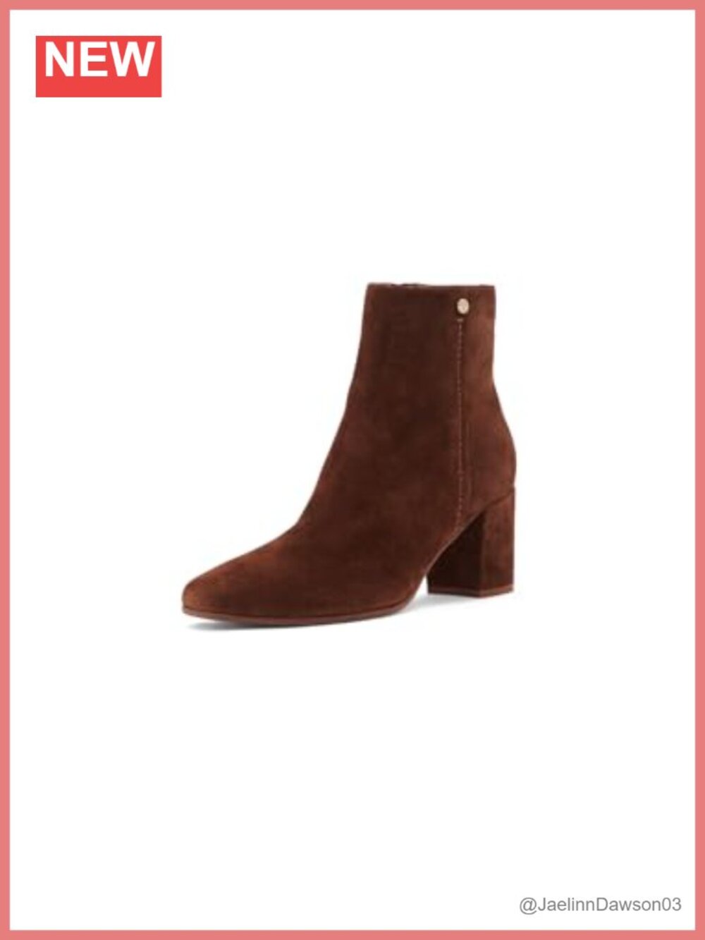 Aquatalia Brandy Suede Block Heel Ankle Bootie Thermal Lining